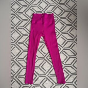 Carbon 38 Ribbed 7/8 Legging Neon Pink Size Small